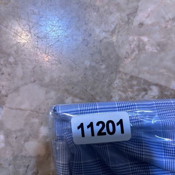 Suitsupply Shirt Mens 43 17 Extra Slim Fit Blue Egyptian Cotton Tessitura Monti - Picture 11 of 11